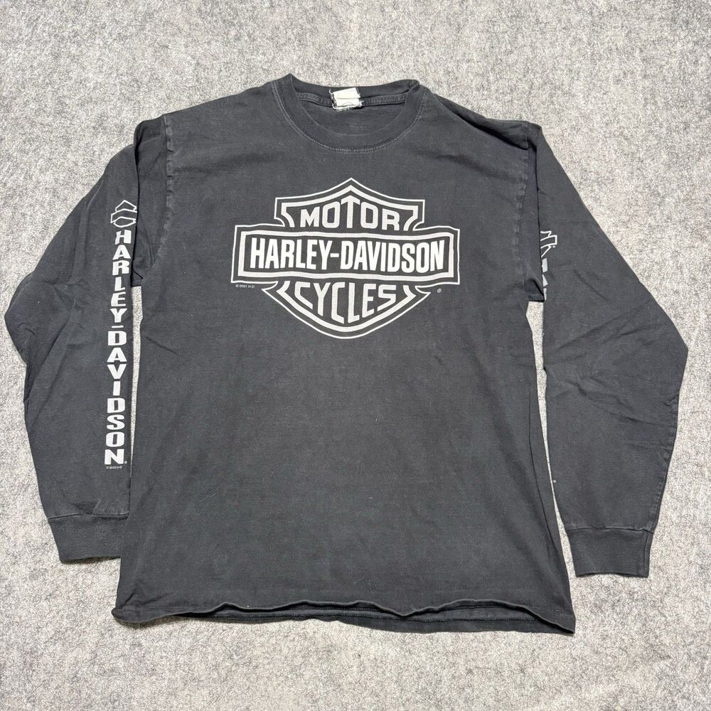 Vintage Harley Davidson Frederick MD Shirt Long Sleeve Sleeve Print 2010 Mens L